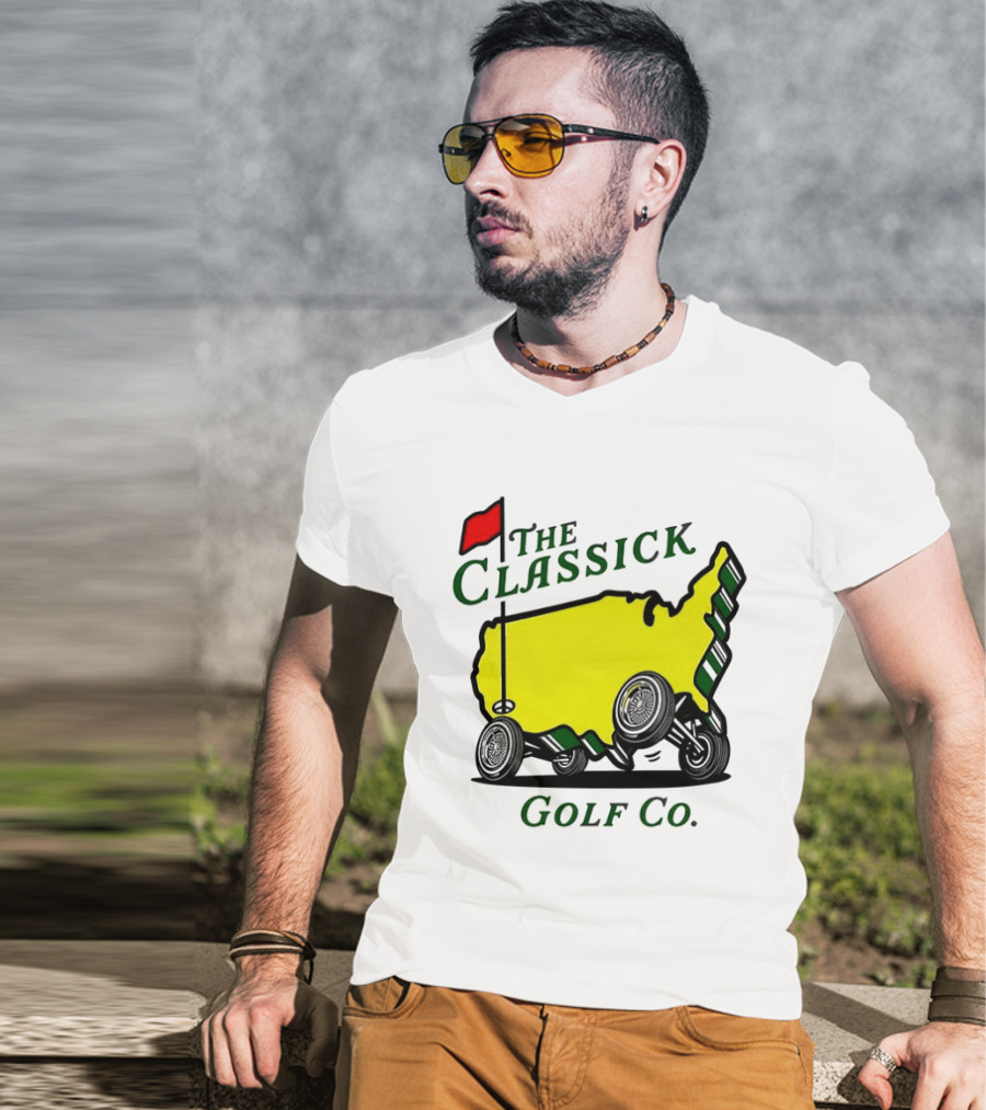 The Classick Golf Co Masters USA Map Golf Cart T-Shirt