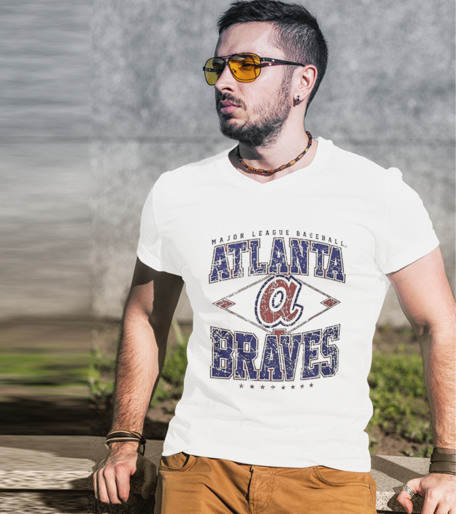 Atlanta Braves Major League Baseball Cooperstown Classic Retro Diamond T-Shirt