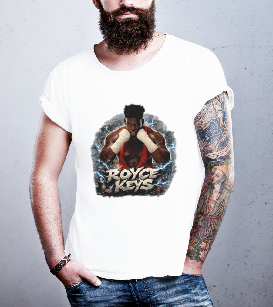 Royce Keys AEW Boxing Pose Lightning T-Shirt