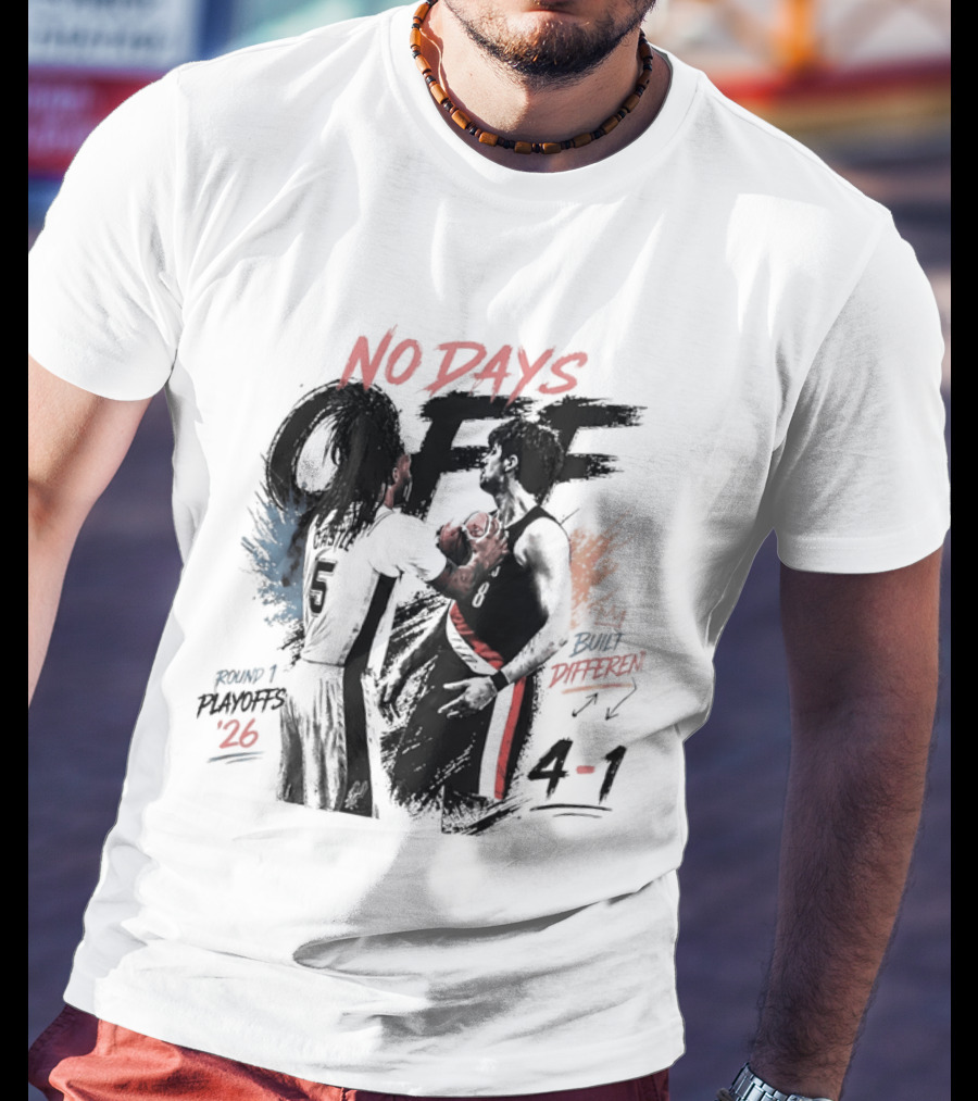 Stephon Castle No Days Off Built Different San Antonio Spurs Basketball 4 1 Number 26 T-Shirt