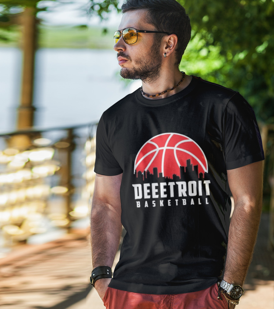 Deeetroit Basketball Cityline Detroit Pistons 2026 T-Shirt