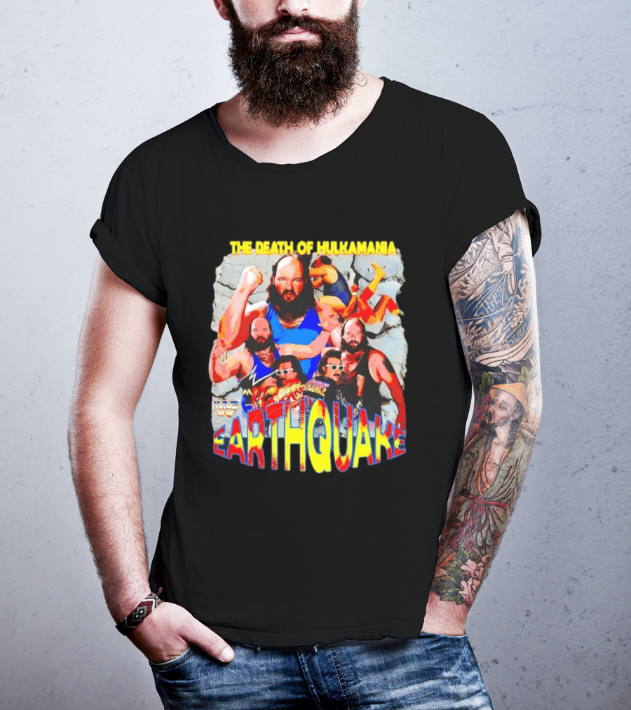 The Death Of Hulkamania WWF Earthquake Wrestling T-Shirt