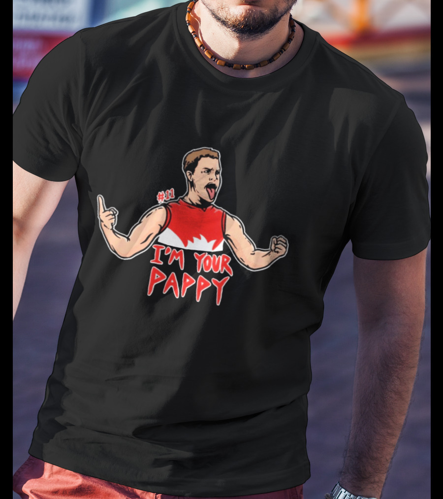 I'm Your Pappy #11 Red Sleeveless Fleece T-Shirt