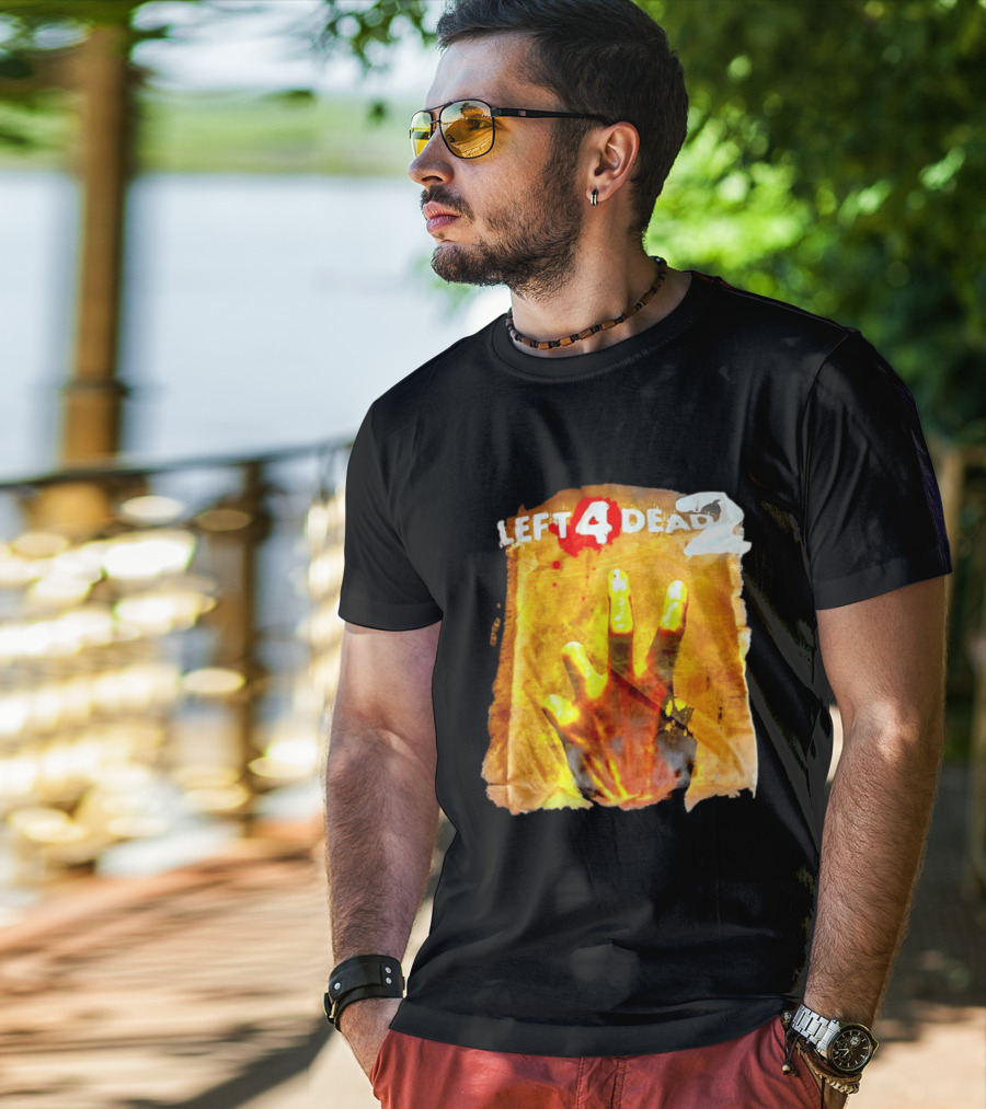 Left 4 Dead 2 Zombie Hand Iconic Horror Game T-Shirt
