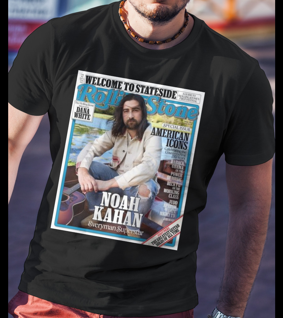 Welcome To Stateside Rolling Stone Noah Kahan Special Issue American Icons Everyman Superstar T-Shirt