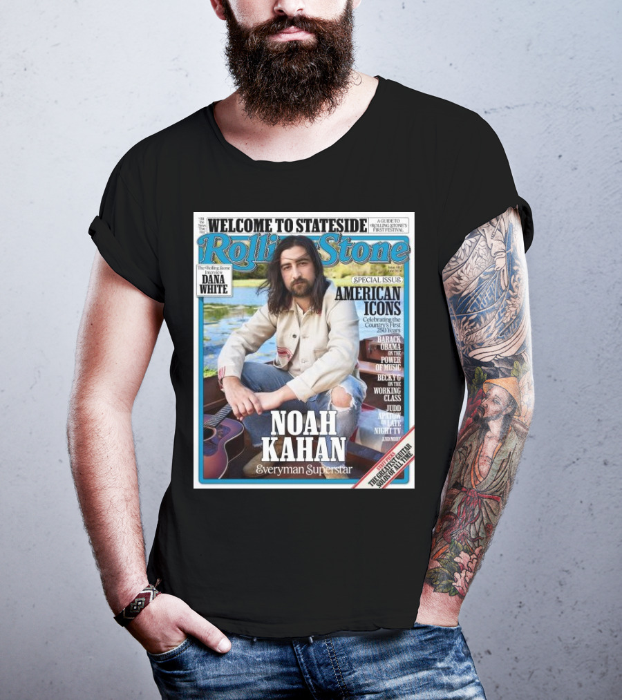 Welcome To Stateside Rolling Stone Noah Kahan Special Issue American Icons Everyman Superstar T-Shirt