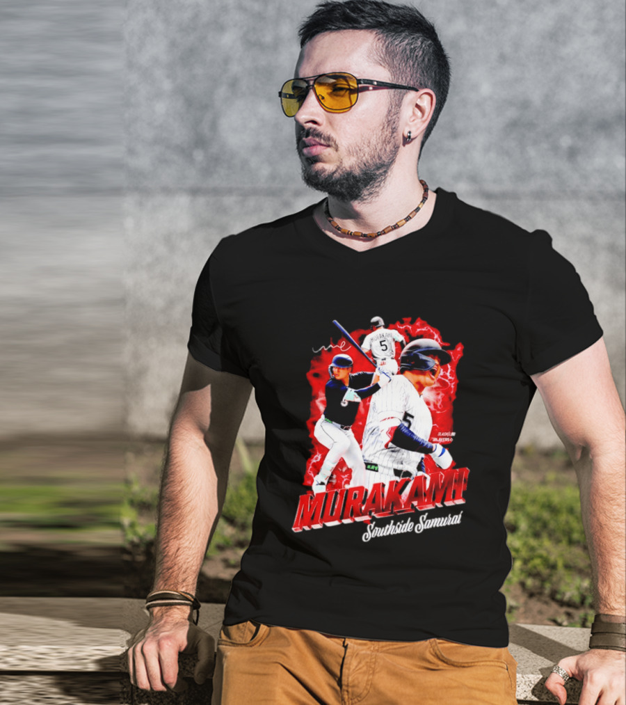 Munetaka Murakami Southside Samurai Baseball Players MLB Commendation T-Shirt