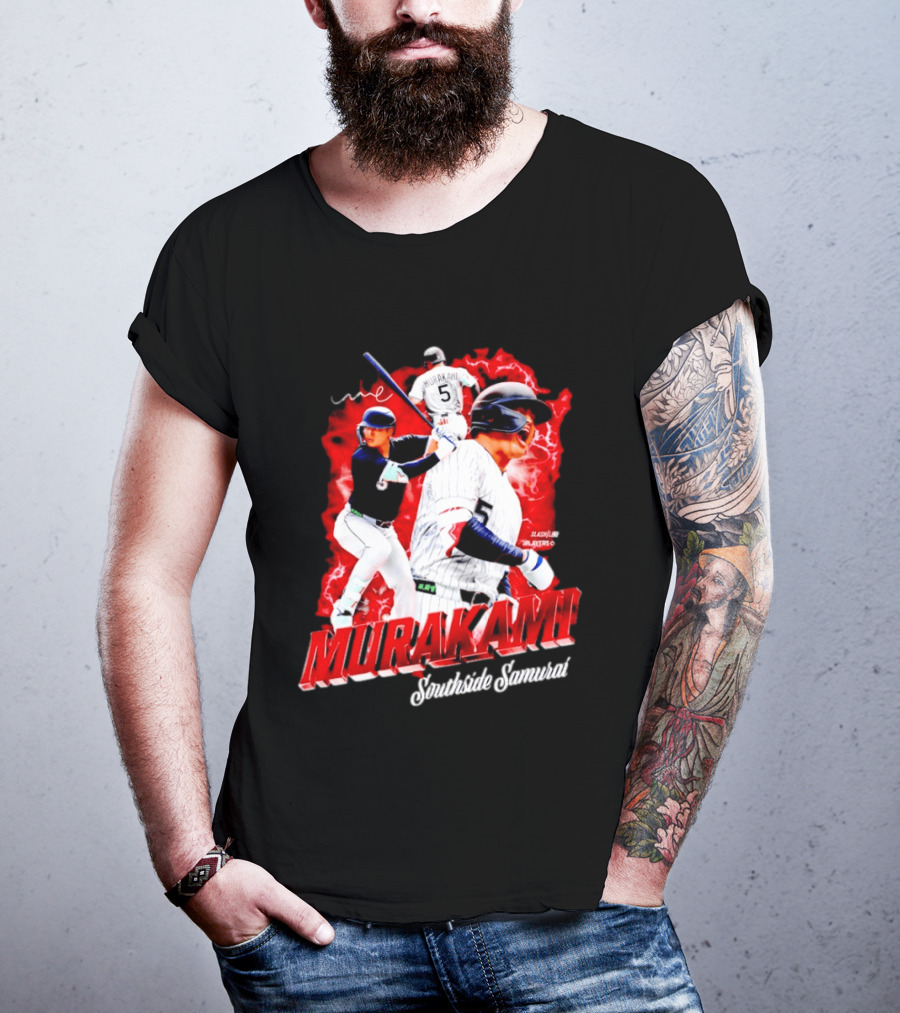 Munetaka Murakami Southside Samurai Baseball Players MLB Commendation T-Shirt