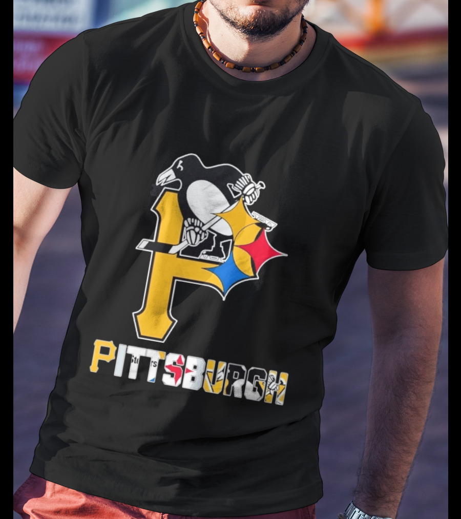 Pittsburgh Pirates Penguins Steelers Sports Teams Collaboration T-Shirt