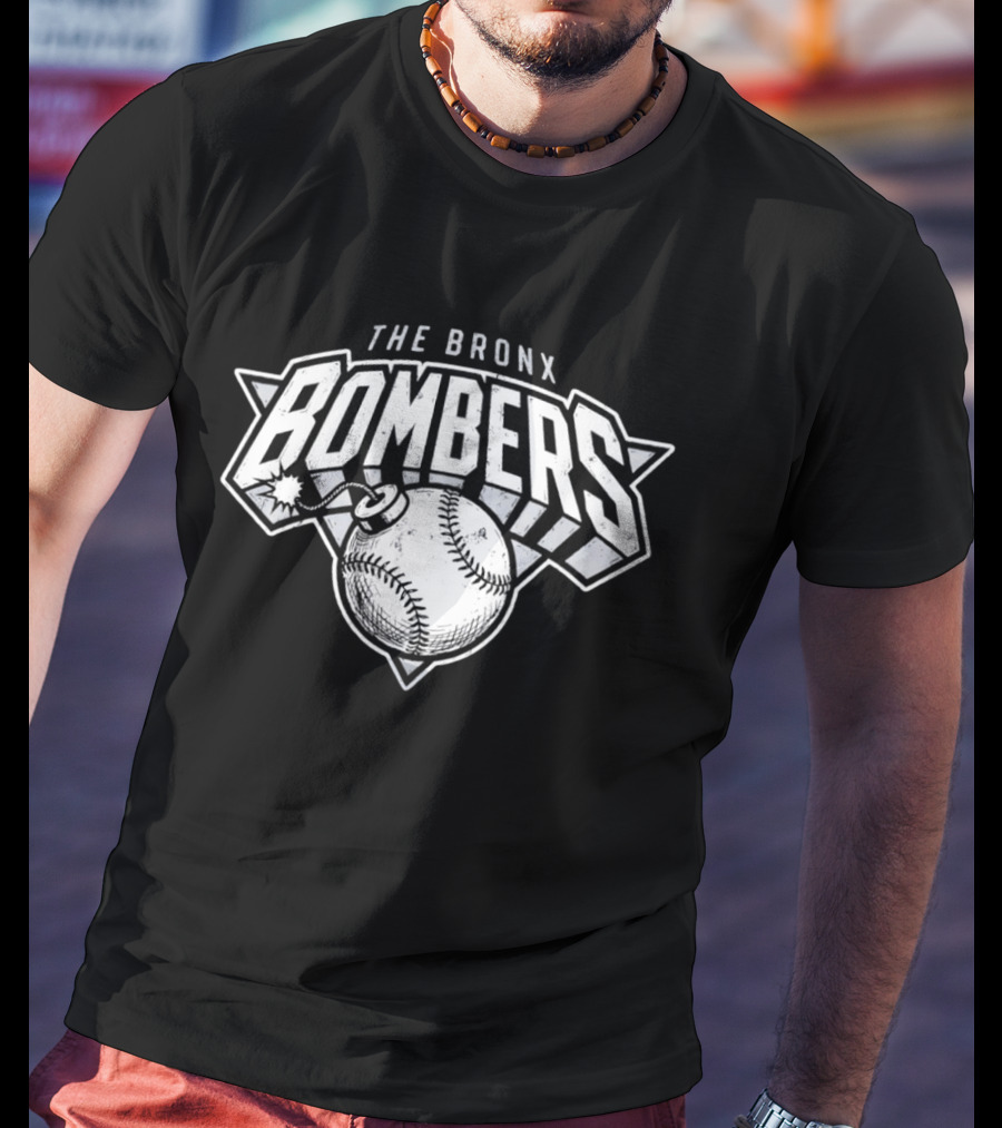 The Bronx Bombers Baseball Basketball Mashup New York Knicks T-Shirt