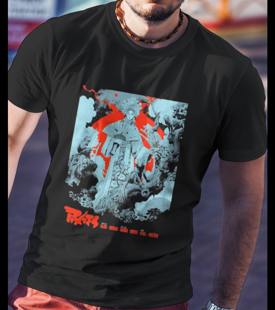 Pixies P40 Asia Tour 2026 Ken Taylor Geisha And Mythical Creatures T-Shirt