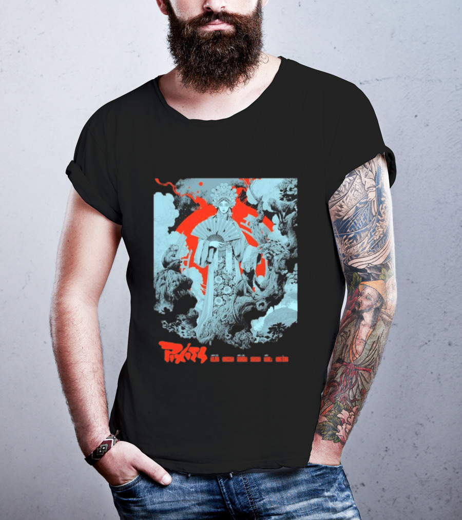 Pixies P40 Asia Tour 2026 Ken Taylor Geisha And Mythical Creatures T-Shirt