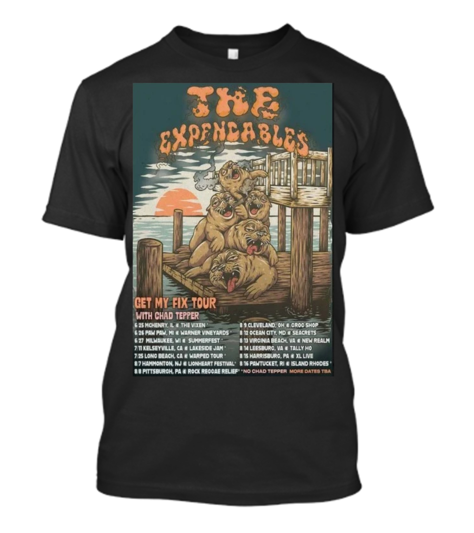 The Expendables Get My Fix Tour 2026 With Chad Tepper Locations And Dates T-Shirt