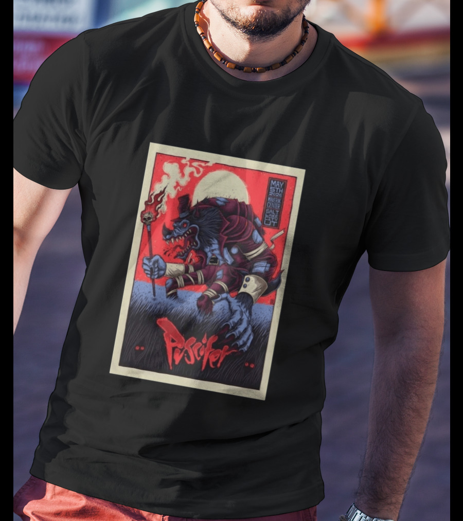 Puscifer May 5th 2026 Maverik Center Werewolf Art Salt Lake City UT T-Shirt