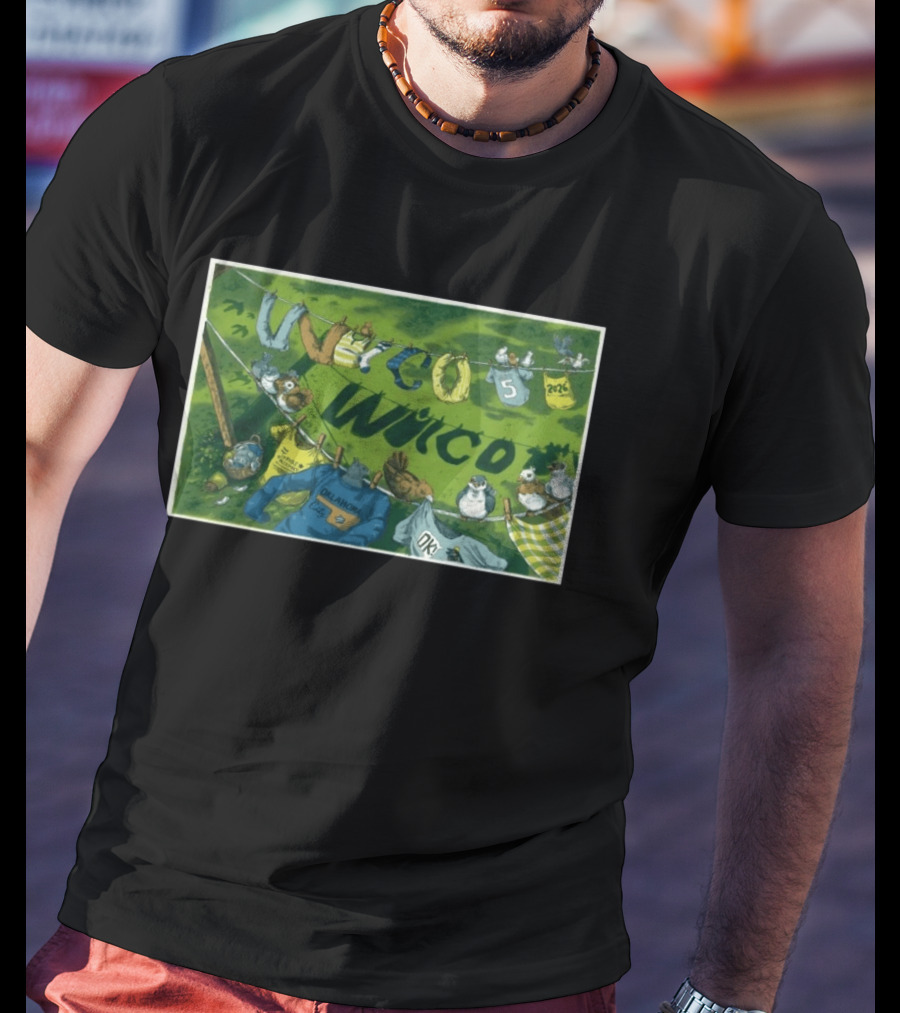 Wilco Oklahoma City OK 5 5 2026 Tour Birds And Clothesline T-Shirt