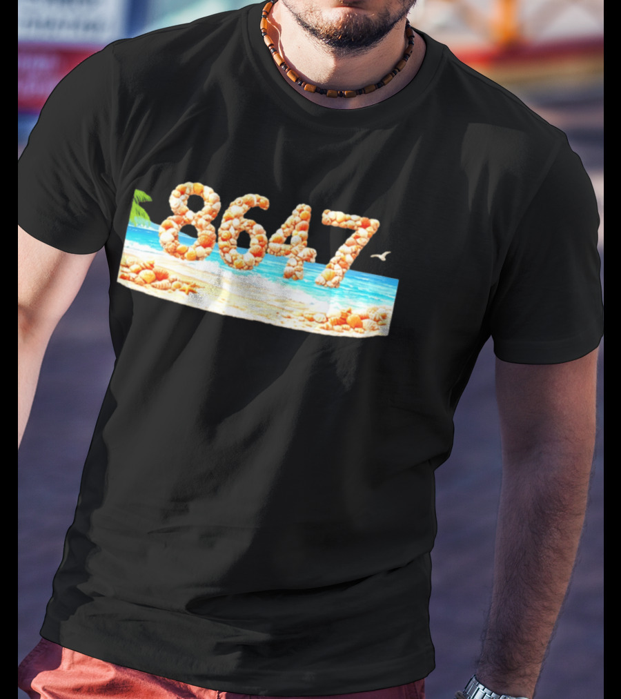 8647 Beach Edition Sun Sand Seashells Tropical Paradise T-Shirt