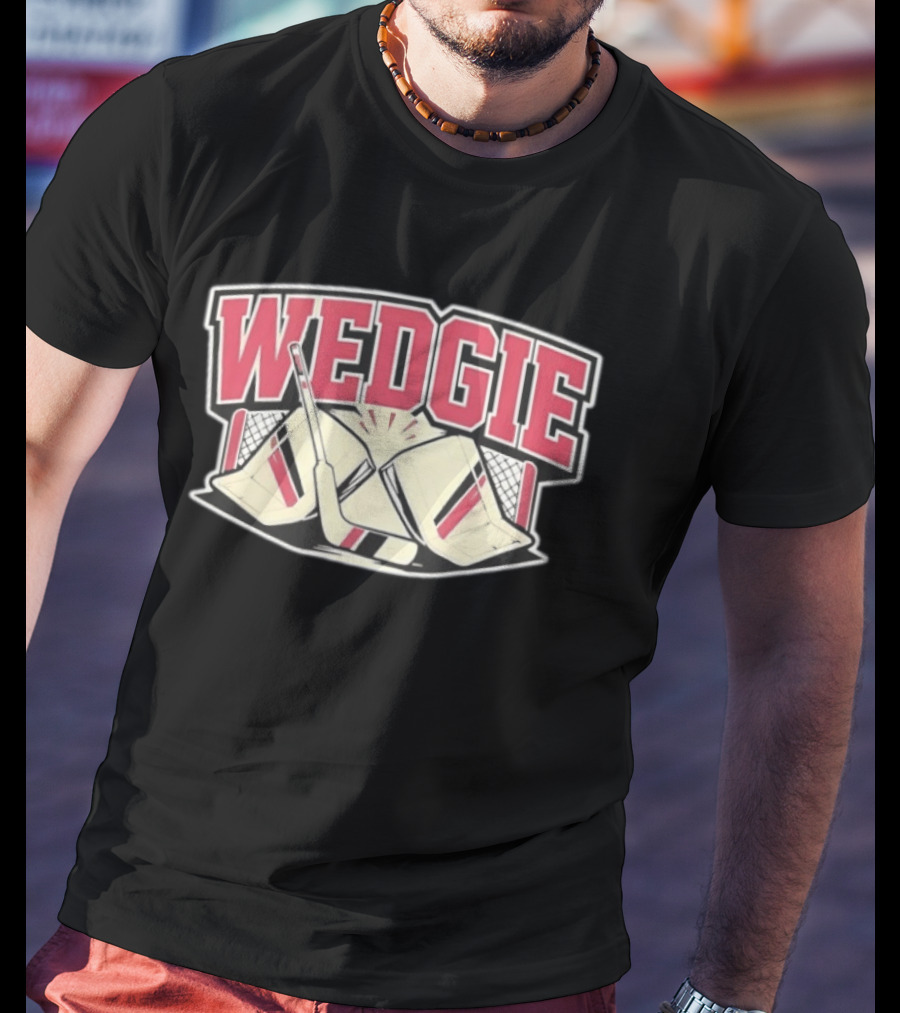 Avalanche Scott Wedgewood Wedgie Hockey Goalie Stick And Net T-Shirt