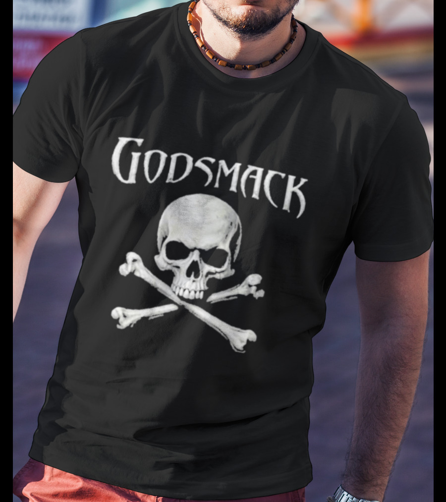 Godsmack Skull And Crossbones Boston Bad Boys T-Shirt