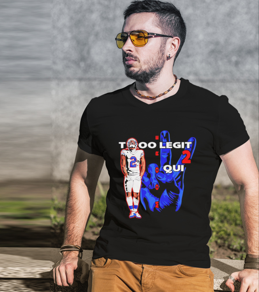 Too Legit 2 Quit DJ Moore Number 2 Buffalo Bills T-Shirt