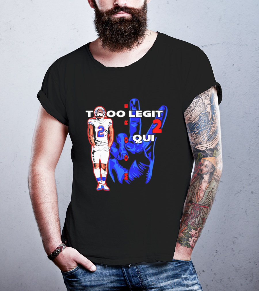 Too Legit 2 Quit DJ Moore Number 2 Buffalo Bills T-Shirt