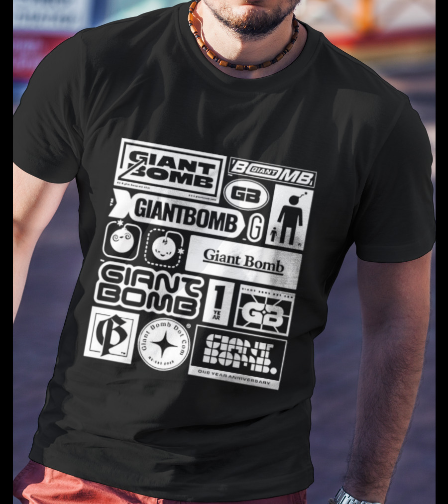 Giant Bomb Racing GB Icons And Logos Collection T-Shirt