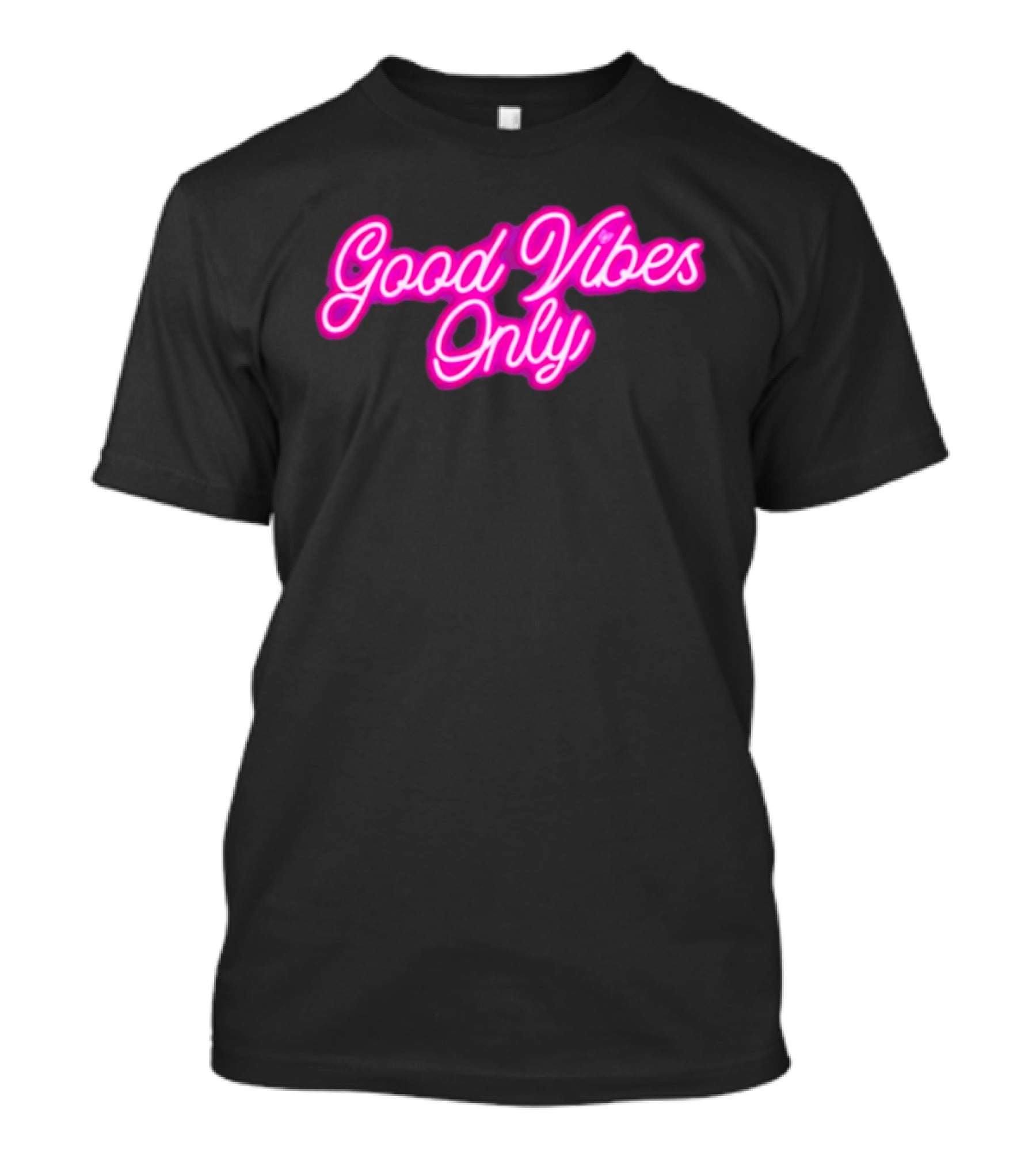 Good Vibes Only Neon Purple Script T-Shirt