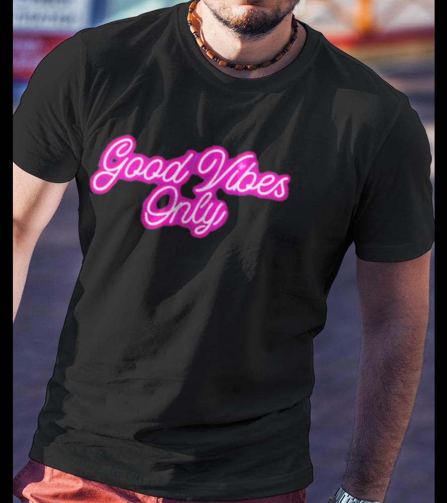 Good Vibes Only Neon Purple Script T-Shirt