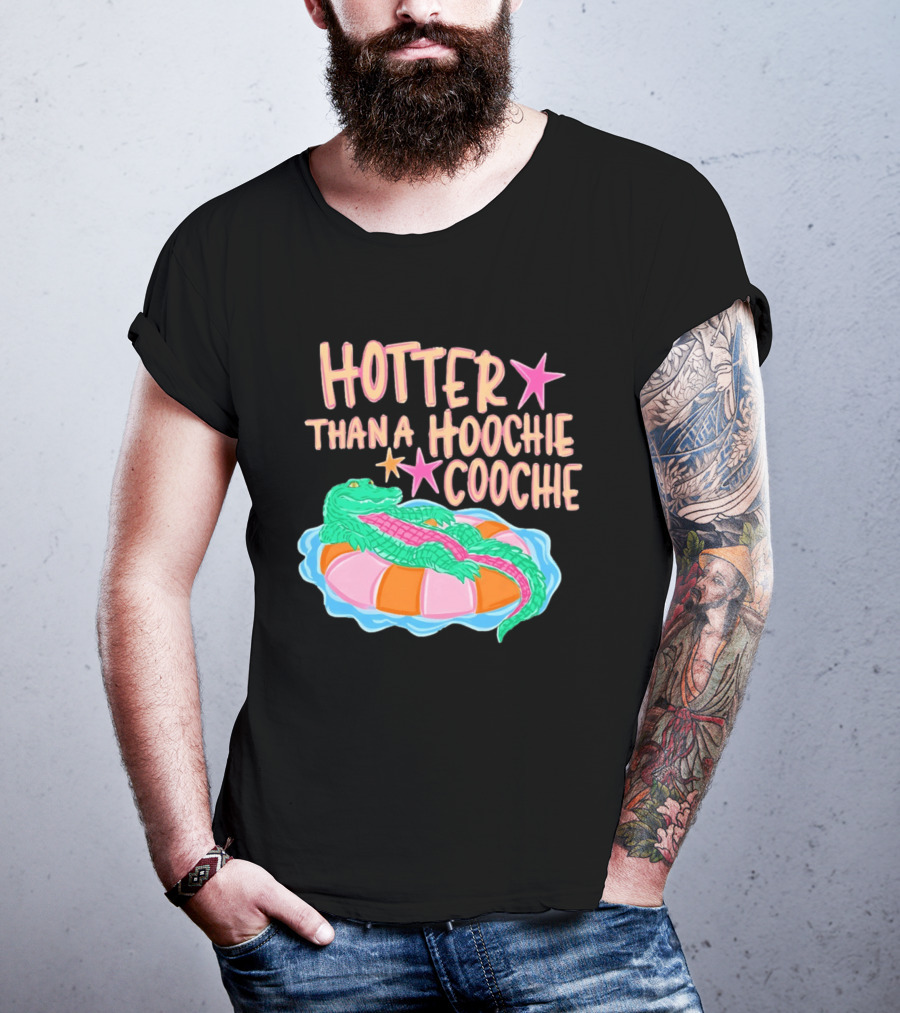Hotter Than A Hoochie Coochie Alligator Float Summer Vibes T-Shirt