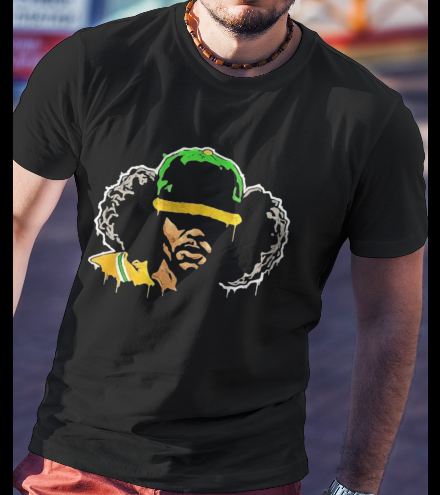 Jimi Hendrix Groovy Green Afro Psychedelic T-Shirt