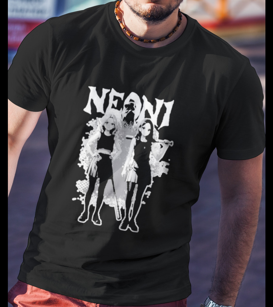 Neoni Anime Manga Girls Trio Aesthetic T-Shirt