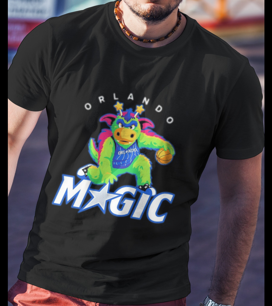 NBA Orlando Magic Stuff The Magic Dragon Basketball T-Shirt