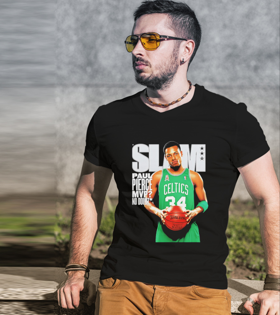Paul Pierce Celtics 34 MVP No Doubt Slam T-Shirt