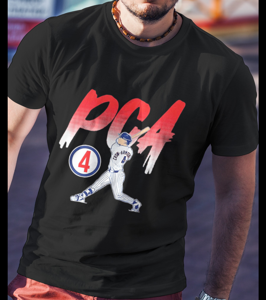 PCA Pete Crow Armstrong 04 Chicago Cubs Baseball Player Swing T-Shirt