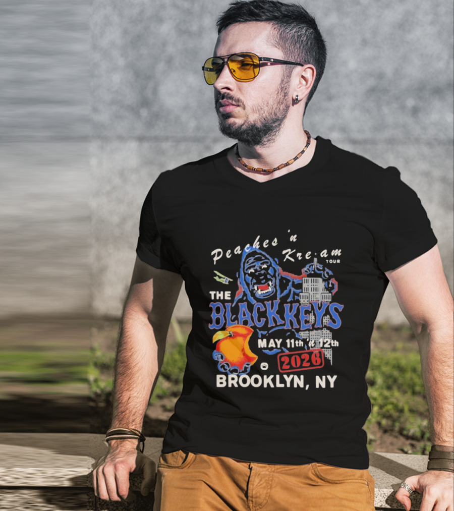 Peaches 'n Kream Tour The Black Keys May 11th 12th 2026 Brooklyn NY T-Shirt