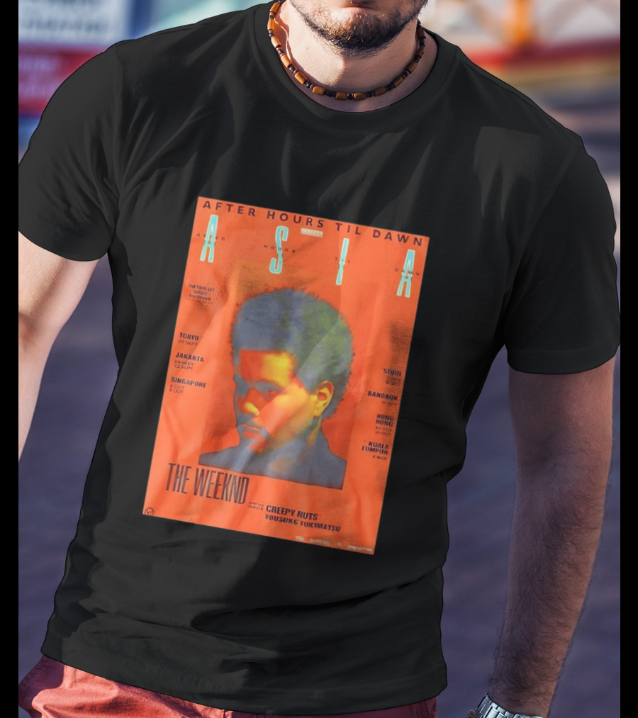 The Weeknd After Hours Til Dawn Asia Tour 2023 Tokyo Jakarta Singapore Seoul Bangkok Hong Kong Kuala Lumpur T-Shirt