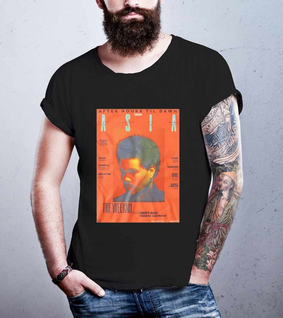 The Weeknd After Hours Til Dawn Asia Tour 2023 Tokyo Jakarta Singapore Seoul Bangkok Hong Kong Kuala Lumpur T-Shirt
