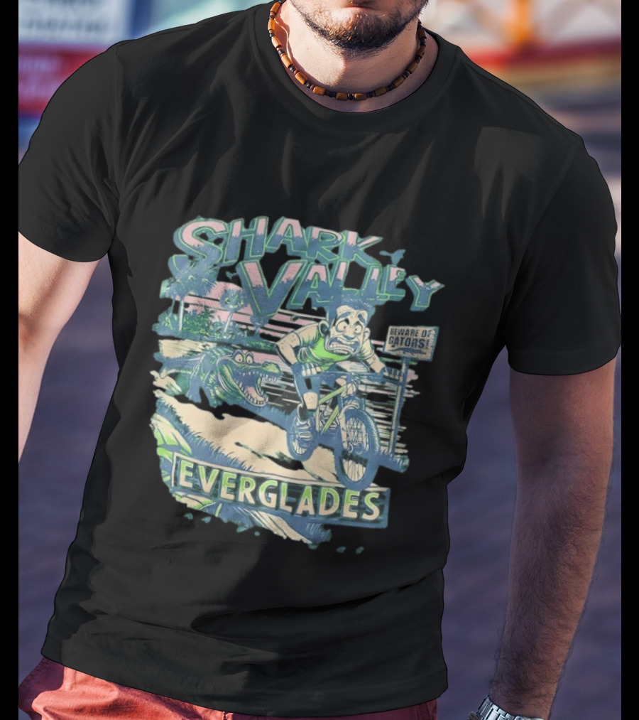 Shark Valley Everglades Beware Of Gators Biking Adventure T-Shirt