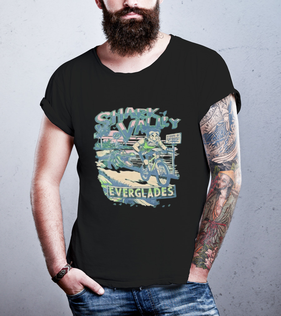 Shark Valley Everglades Beware Of Gators Biking Adventure T-Shirt