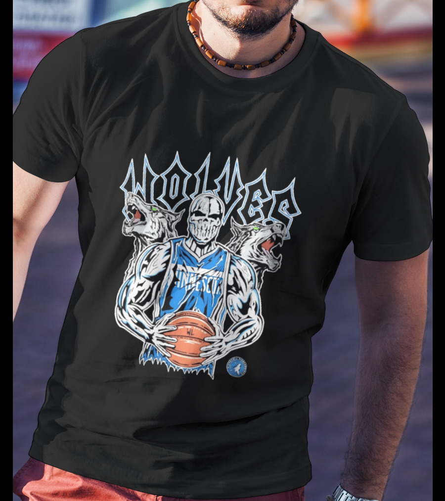 Warren Lotas Minnesota Timberwolves Skull Basketball Wolves T-Shirt
