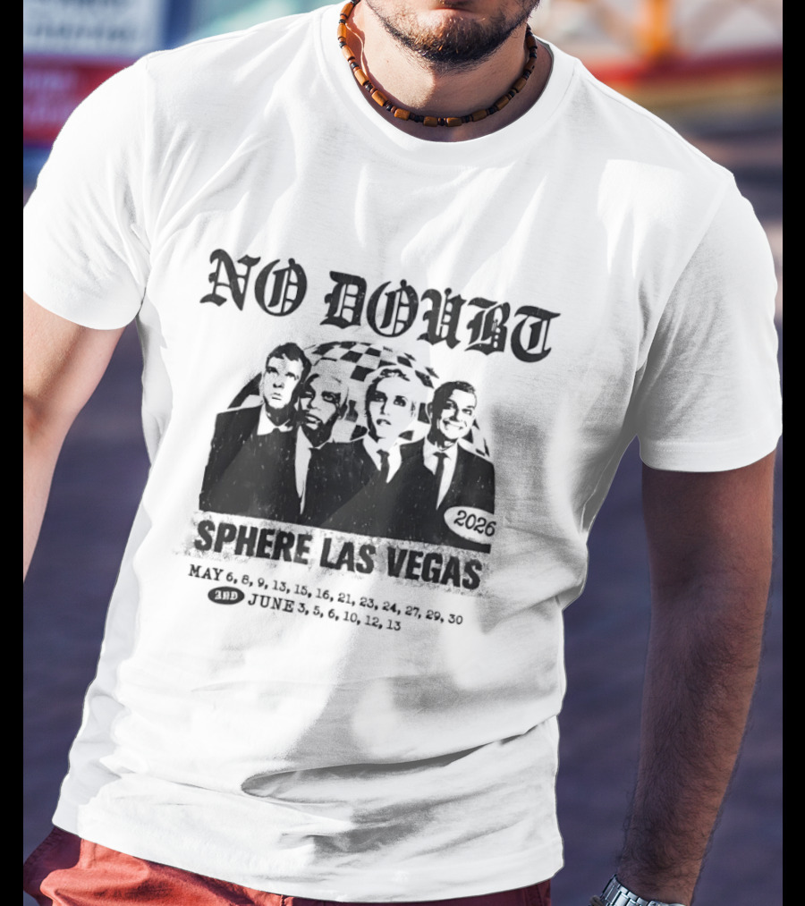 Gwen Stefani Tony Kanal Tom Dumont Adrian Young No Doubt Live Sphere Las Vegas 2026 T-Shirt