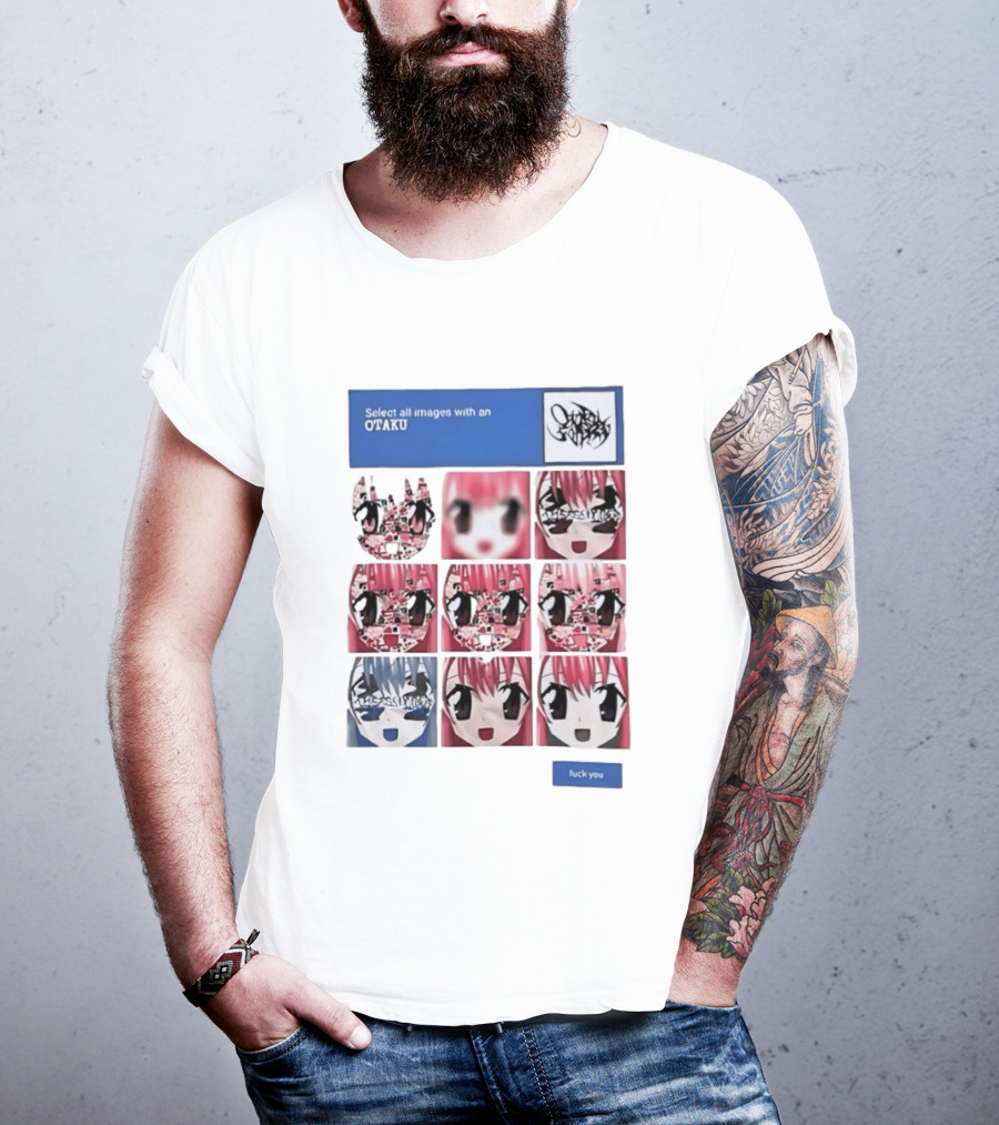 Select All Images With An Otaku Anime Aesthetic CAPTCHA Meme T-Shirt