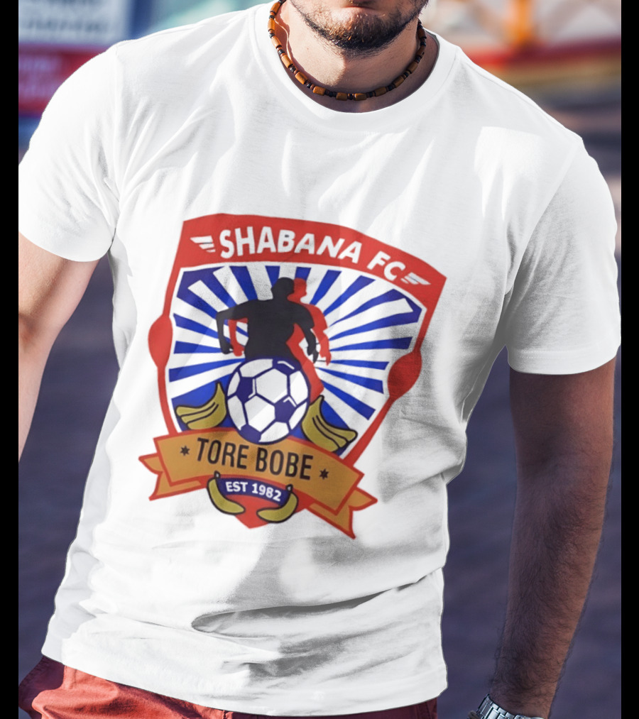 Shabana FC Tore Bobe Est 1982 Soccer Emblem With Player And Ball T-Shirt