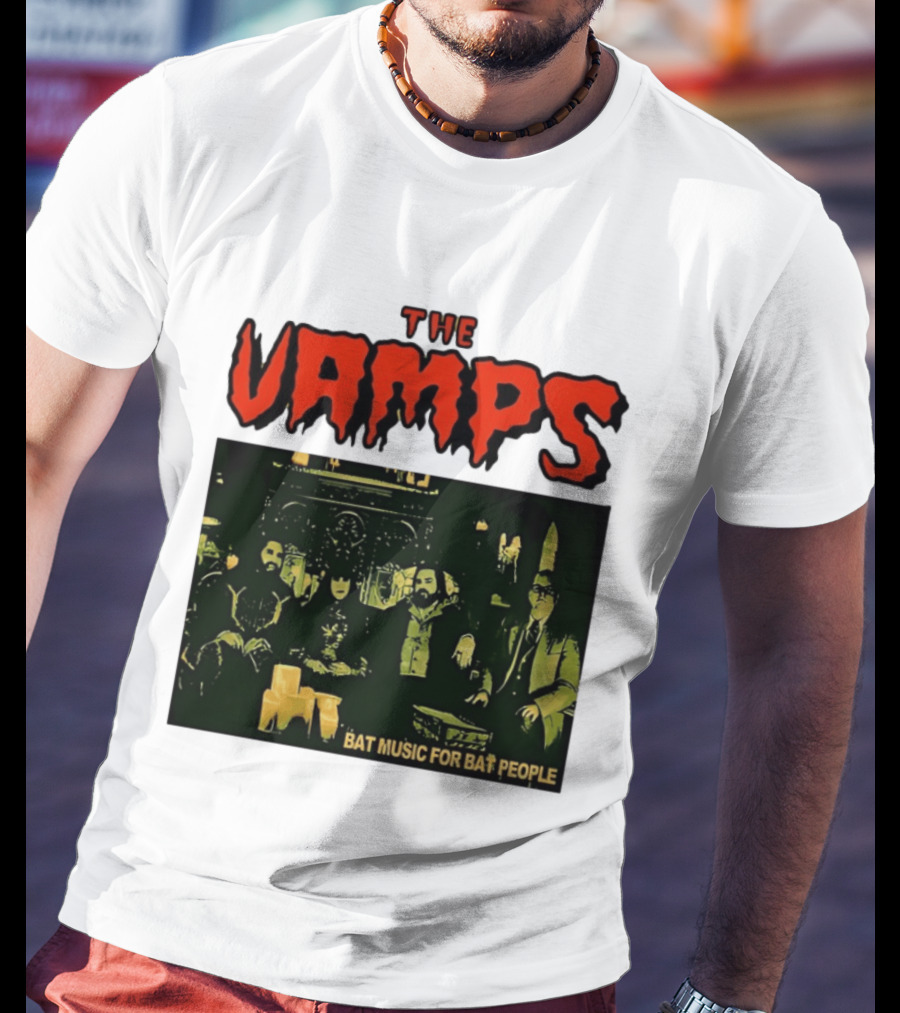 The Vamps What We Do In The Shadows Bat Music For Bat People Candles Group Image T-Shirt