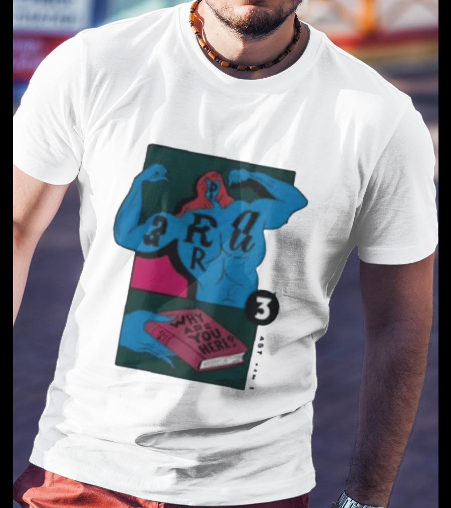 Why Are You Here Book Typography Muscle T-Shirt