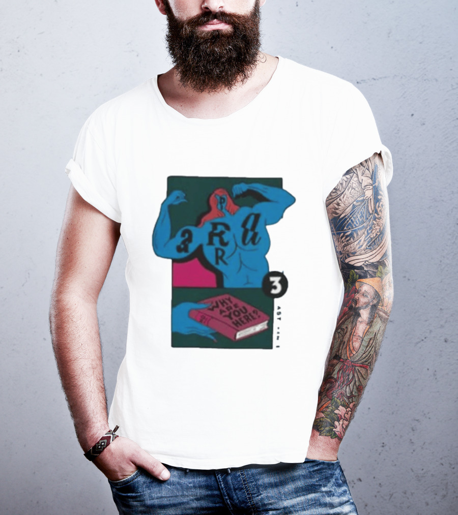Why Are You Here Book Typography Muscle T-Shirt