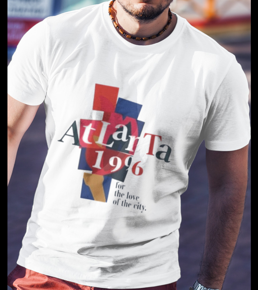 Atlanta 1996 For The Love Of The City Colorful Geometric Shapes T-Shirt
