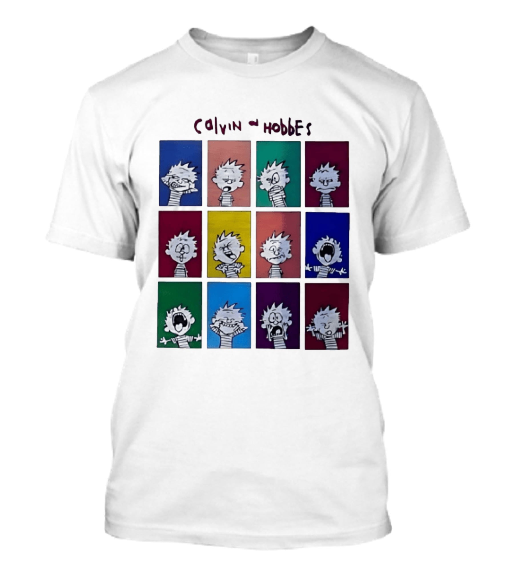 Calvin And Hobbes MoMa Pop Art Expression Panels T-Shirt