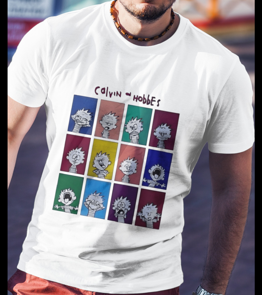 Calvin And Hobbes MoMa Pop Art Expression Panels T-Shirt