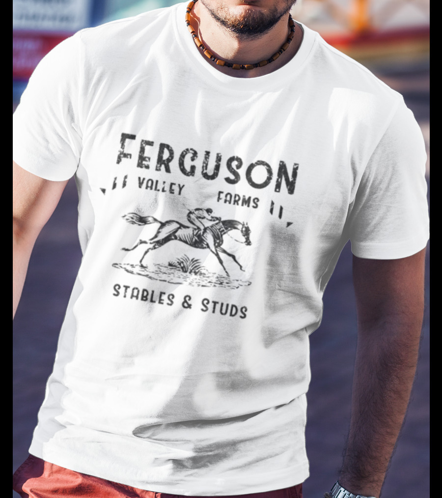 Ferguson Valley Farms Stables And Studs Horse Riding Equestrian T-Shirt