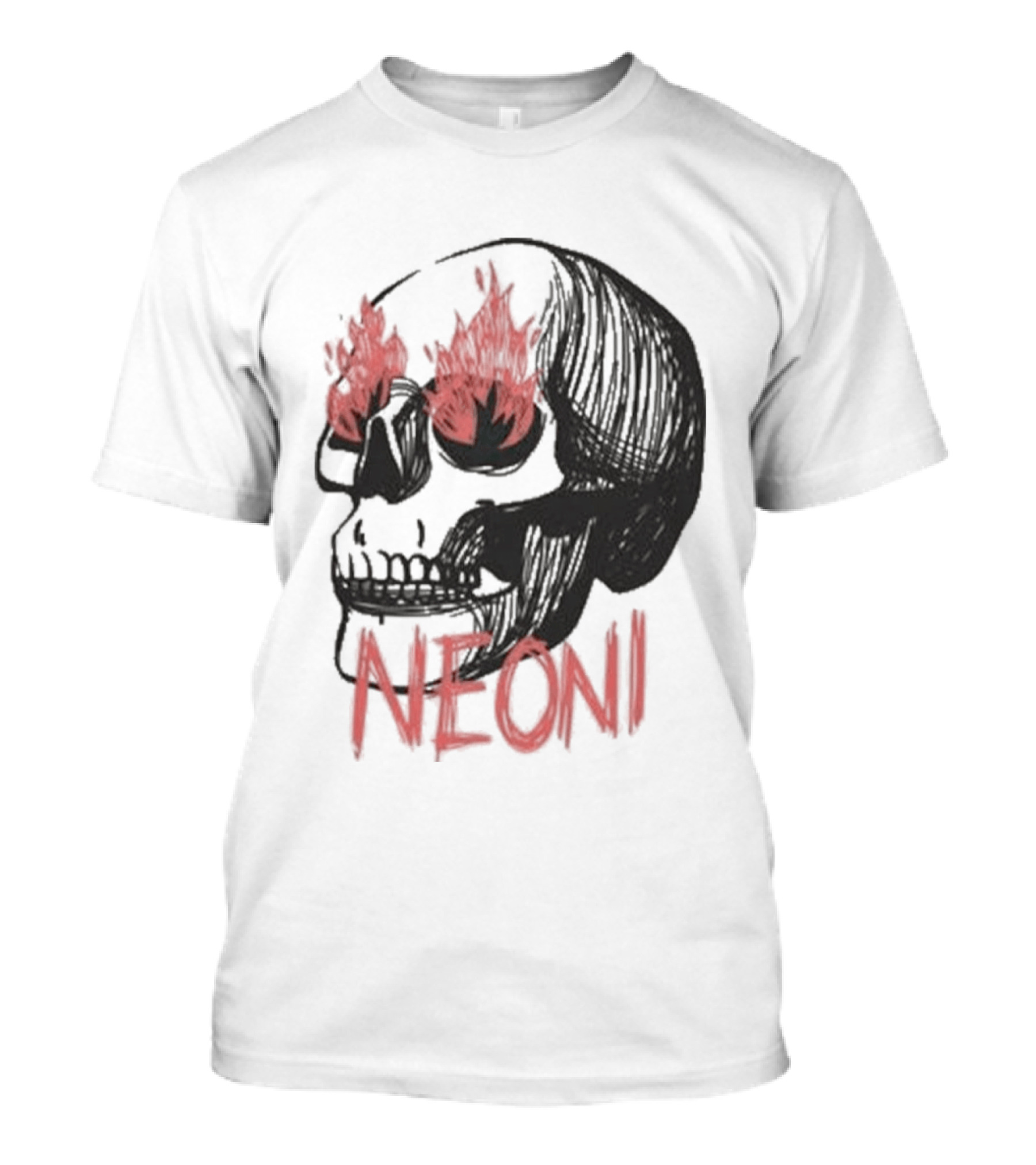 Fire Eyed Skull Neoni T-Shirt